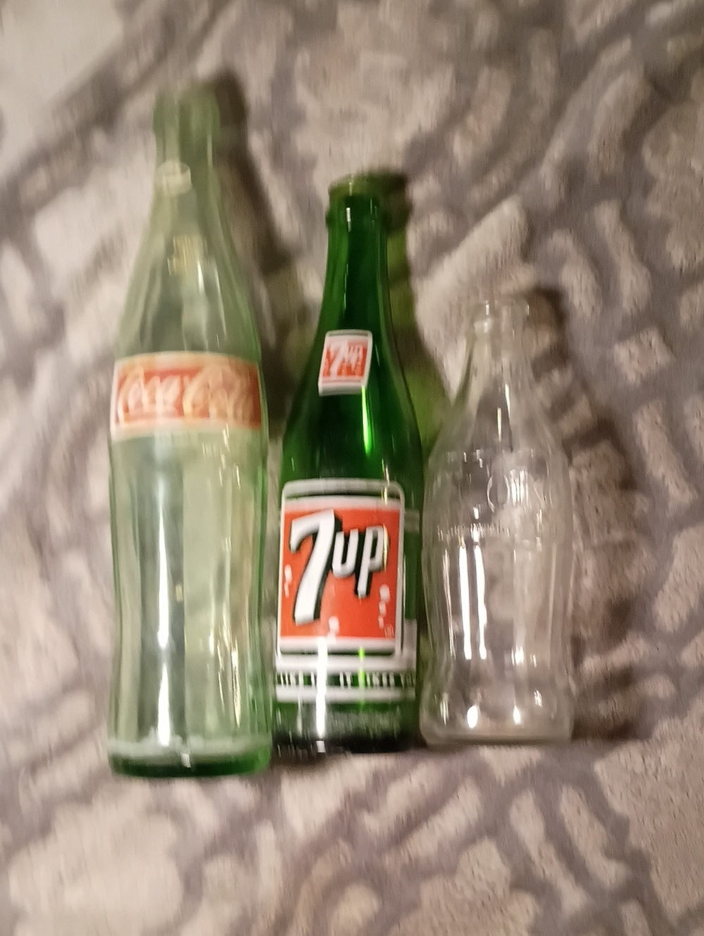 Green Glass Bottle Decorative Accent